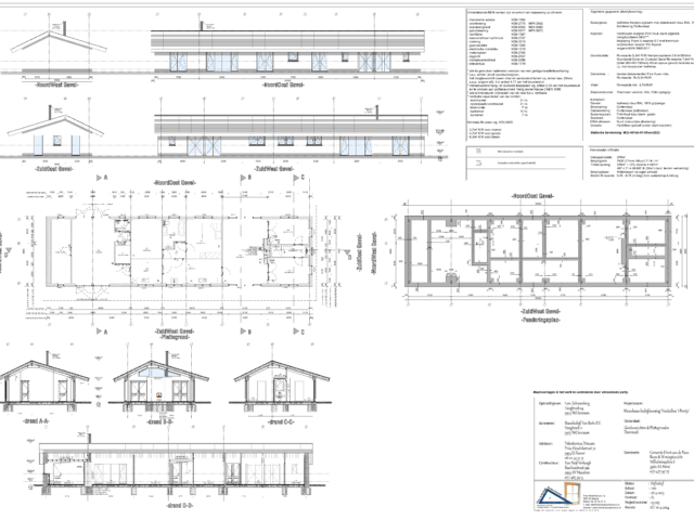 Bouwkundig tekenwerk ‘Nieuwbouw’ bedrijfswoning Sevenum
